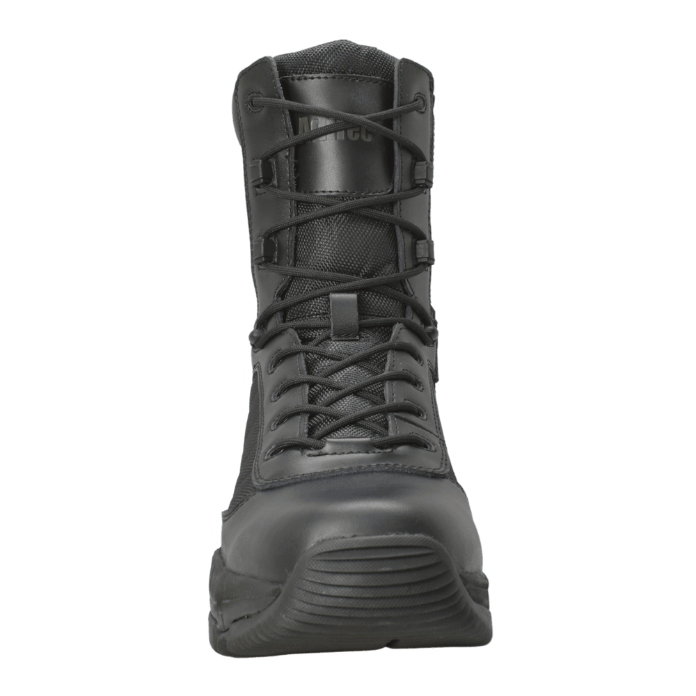 AdTec Men's 9" Full Grain Leather Side Zipper Waterproof Tactical Boot Black - AdTec