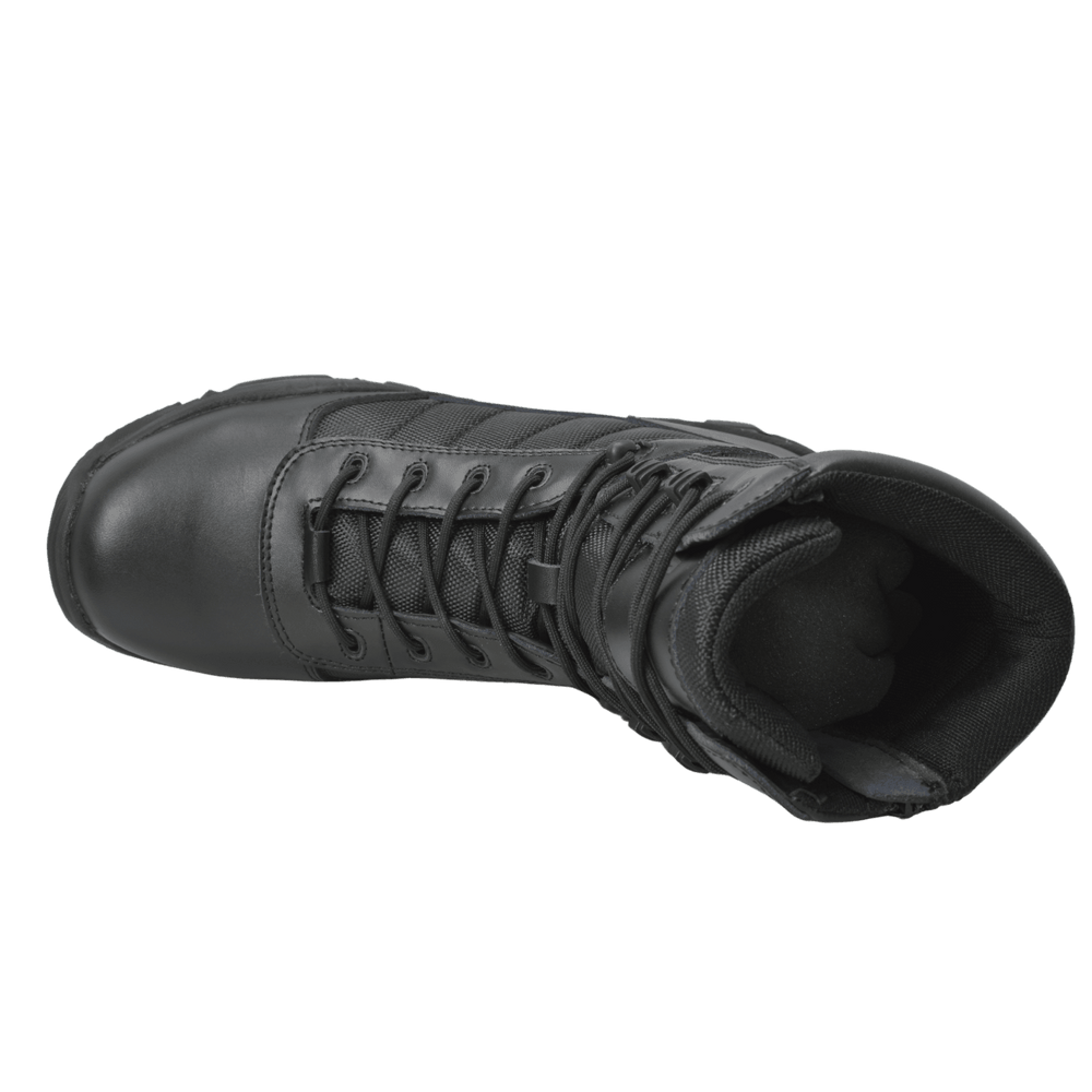 AdTec Men's 9" Full Grain Leather Side Zipper Waterproof Tactical Boot Black - AdTec
