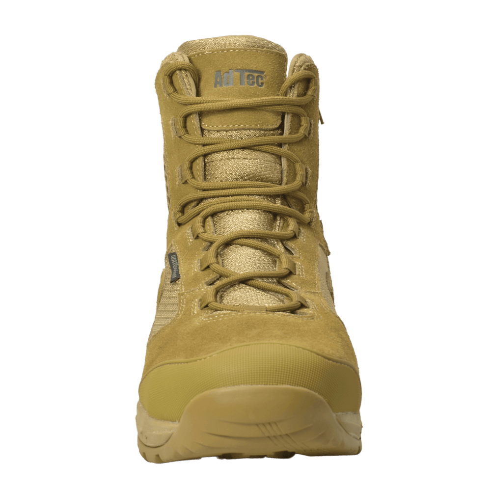 AdTec Men's 8" Suede Leather Side Zipper Waterproof Tactical Boot Coyote - AdTec