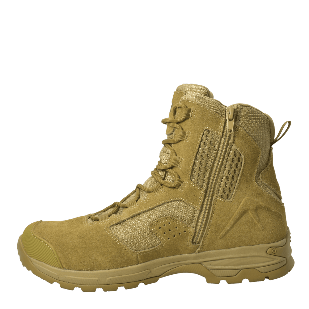 AdTec Men's 8" Suede Leather Side Zipper Waterproof Tactical Boot Coyote - AdTec