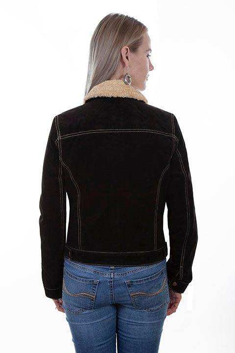 Scully BLACK BOAR SUEDE FAUX SHEARLING JEAN JACKET - Scully Leather - Flyclothing LLC