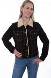 Scully BLACK BOAR SUEDE FAUX SHEARLING JEAN JACKET - Scully Leather - Flyclothing LLC