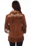 Scully CINNAMON FRINGE/EMBRO JACKET - Scully Leather - Flyclothing LLC