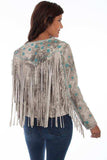 Scully Leather Womens Creme Vintage Fringed Beaded Jacket - Scully Leather - Flyclothing LLC