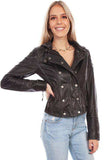 Scully Leather 100% Leather Black Ladies Jacket - Scully Leather - Flyclothing LLC
