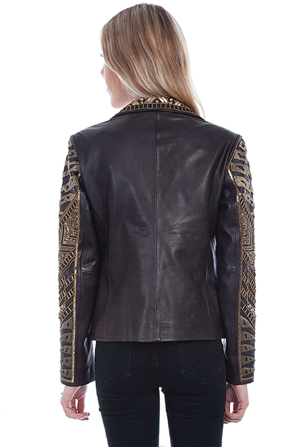Scully BLACK LAMB BEADED JACKET - Scully Leather - Flyclothing LLC