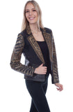 Scully BLACK LAMB BEADED JACKET - Scully Leather - Flyclothing LLC