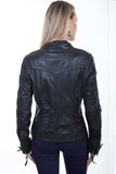 Scully BLACK LAMB LACED SLEEVE JACKET - Scully Leather - Flyclothing LLC