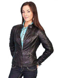 Scully BLACK LAMB LACED SLEEVE JACKET - Scully Leather - Flyclothing LLC