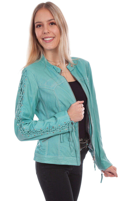 Scully BLUE RIVER LACED SLEEVE JACKET - Scully Leather - Flyclothing LLC