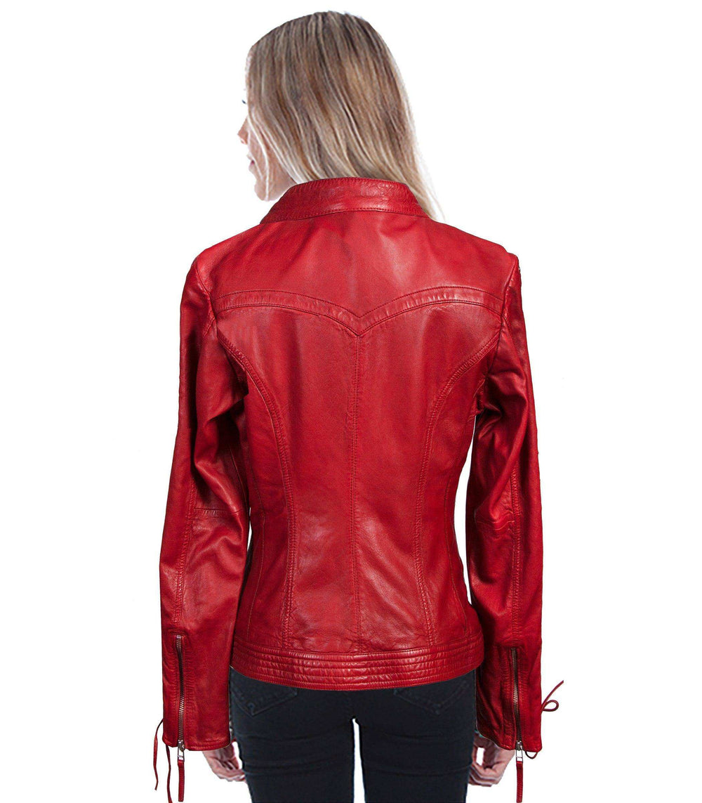 Scully RED LAMB LACED SLEEVE JACKET - Scully Leather - Flyclothing LLC