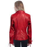 Scully RED LAMB LACED SLEEVE JACKET - Scully Leather - Flyclothing LLC