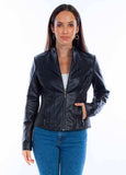 Scully Leather Leatherwear Womens Black Lamb Ladies Zip Front Jacket - Scully Leather - Flyclothing LLC