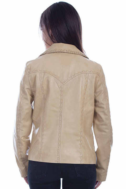 Scully Leather Leatherwear Womens Cream Ladies Jacket