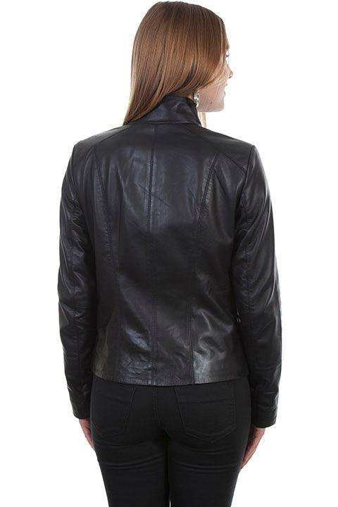 Scully Leather Black Lamb Zip Front Womens Jacket - Scully Leather - Flyclothing LLC