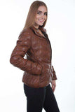Scully COGNAC SOFT LAMB RIBBED JACKET - Scully Leather - Flyclothing LLC