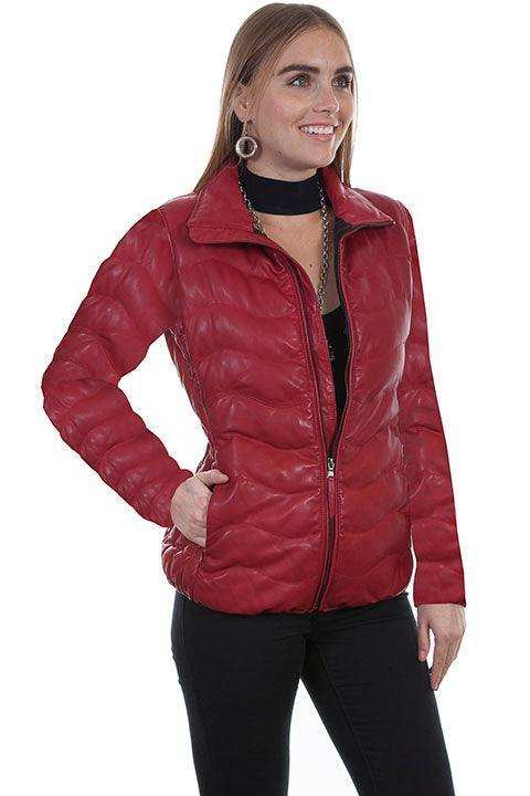 Scully RED LAMB RIBBED JACKET - Scully Leather - Flyclothing LLC