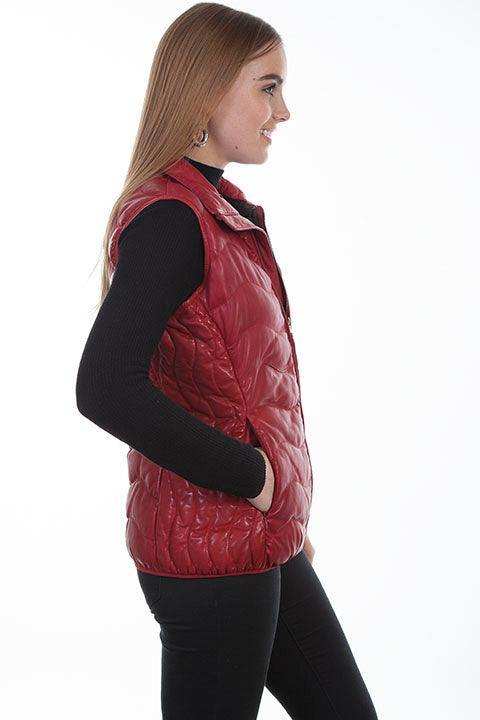 Scully Red Lamb Ribbed Vest - Scully Leather - Flyclothing LLC