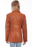 Scully COGNAC SOFT LAMB LADIES BLAZER - Scully Leather - Flyclothing LLC
