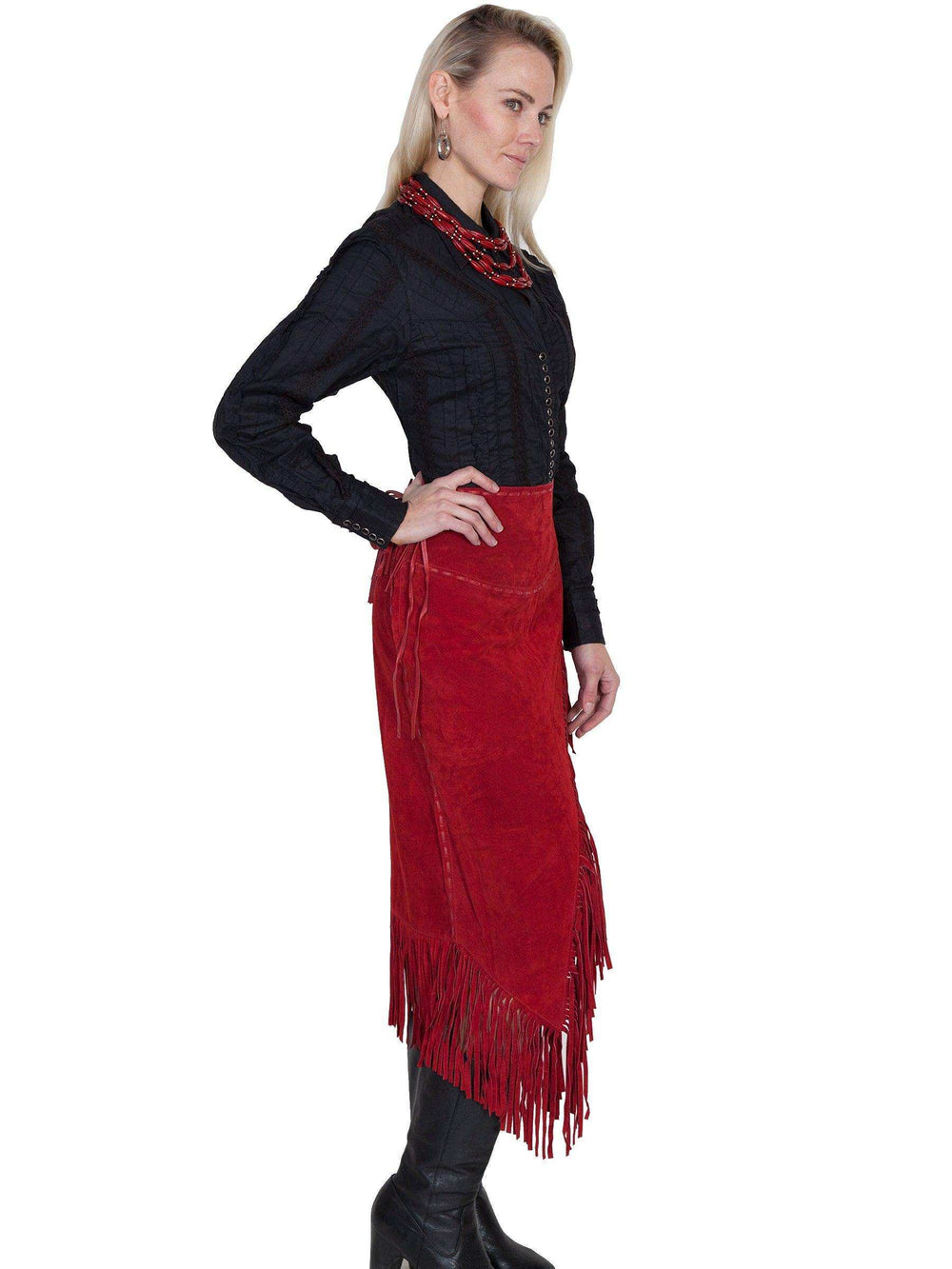 Scully RED BOAR SUEDE LADIES SKIRT - Scully Leather - Flyclothing LLC