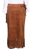 Scully CINNAMON BOAR SUEDE LADIES SKIRT - Scully Leather - Flyclothing LLC
