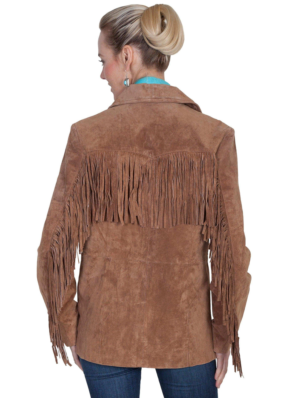 Scully CINNAMON BOAR SUEDE FRINGE JACKET - Scully Leather - Flyclothing LLC