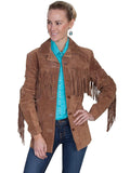 Scully CINNAMON BOAR SUEDE FRINGE JACKET - Scully Leather - Flyclothing LLC