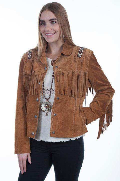 Scully BOURBON BOAR SUEDE BEADED/FRINGE JKT - Scully Leather - Flyclothing LLC