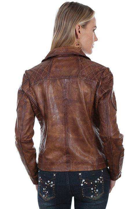 Scully BROWN QUILTED LADIES JACKET - Scully Leather - Flyclothing LLC