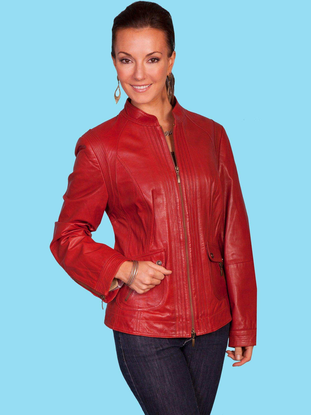 Scully RED LAMB LADIES JACKET - Scully Leather - Flyclothing LLC