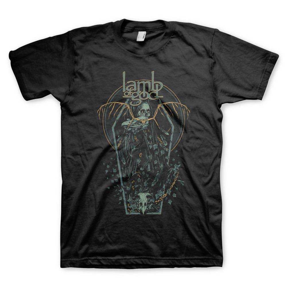 Lamb of God Coffin Mens T-Shirt - Lamb of God - Flyclothing LLC
