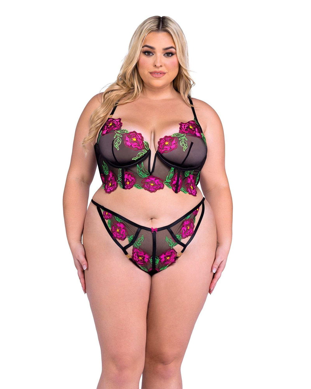 Roma Confidential Peony Paradise 2-Piece Bra Set - Roma Costume - Flyclothing LLC