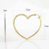 Alamode Gold Brass Earrings with Top Grade Crystal in Clear - Alamode - Flyclothing LLC