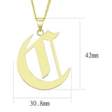 Alamode Gold Brass Chain Pendant with No Stone - Alamode - Flyclothing LLC