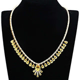 Alamode Gold Brass Jewelry Sets with AAA Grade CZ in Topaz - Alamode - Flyclothing LLC