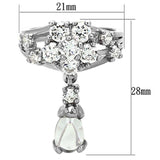 Alamode Rhodium Brass Jewelry Sets with AAA Grade CZ in Clear - Alamode - Flyclothing LLC