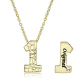 Alamode Flash Gold Brass Chain Pendant with Top Grade Crystal in Clear - Alamode - Flyclothing LLC