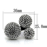 Alamode TIN Cobalt Black Brass Ring with Top Grade Crystal in Clear - Alamode - Flyclothing LLC