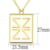 Alamode Gold Brass Chain Pendant with Epoxy in White - Alamode - Flyclothing LLC