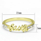 Alamode Flash Gold Brass Ring with Top Grade Crystal in Clear - Alamode - Flyclothing LLC