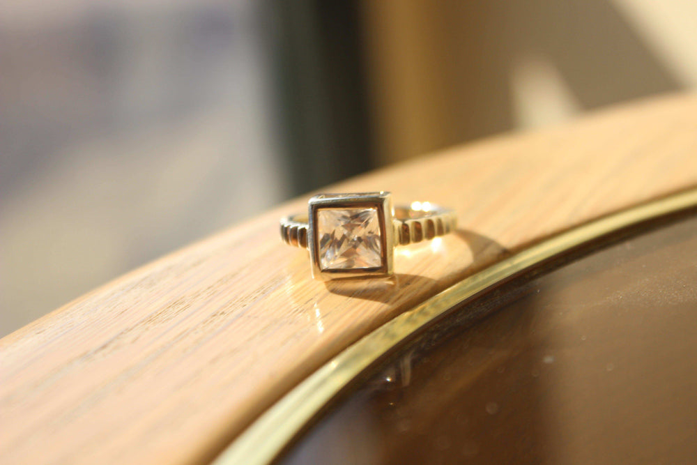 Alamode Rhodium 925 Sterling Silver Ring with AAA Grade CZ in Clear - Alamode - Flyclothing LLC