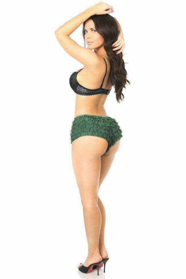 Daisy Corsets Dark Green Lace Ruffle Panty - Daisy Corsets - Flyclothing LLC