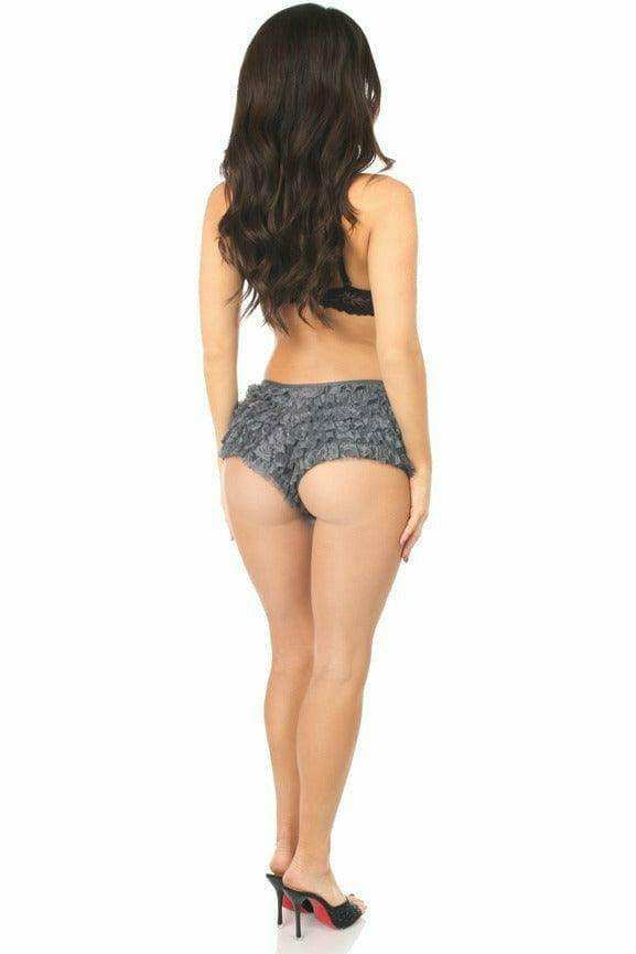 Daisy Corsets Dark Grey Lace Ruffle Panty - Daisy Corsets - Flyclothing LLC