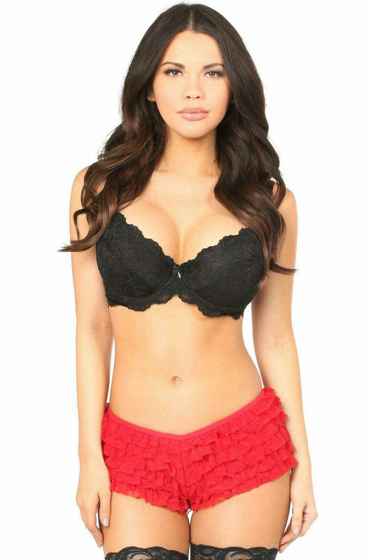 Daisy Corsets Red Lace Ruffle Panty - Daisy Corsets - Flyclothing LLC