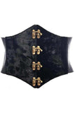 Daisy Corsets Lavish Black Velvet Corset Belt Cincher w/Clasps - Daisy Corsets - Flyclothing LLC