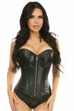 Daisy Corsets Lavish Wet Look Overbust Corset w/Gold Zipper - Daisy Corsets - Flyclothing LLC