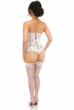 Daisy Corsets Lavish White Sheer Lace Underwire Open Cup Underbust Corset - Daisy Corsets - Flyclothing LLC