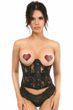 Lavish Sheer Black Lace Open Bust Underwire Short Underbust Corset - Daisy Corsets - Flyclothing LLC
