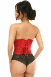 Daisy Corsets Lavish Red Satin Open Bust Underwire Short Underbust Corset - Daisy Corsets - Flyclothing LLC