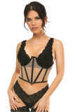 Daisy Corsets Lavish Nude Mesh Open Cup Waist Cincher - Daisy Corsets - Flyclothing LLC